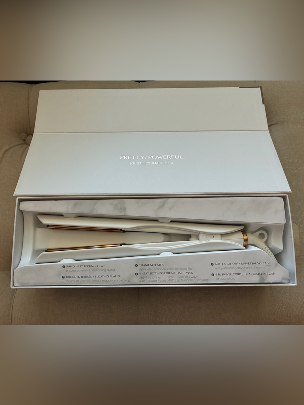 NWT Kristin Ess 3-in-One Titanium Flat Iron Straightener  #KES0107